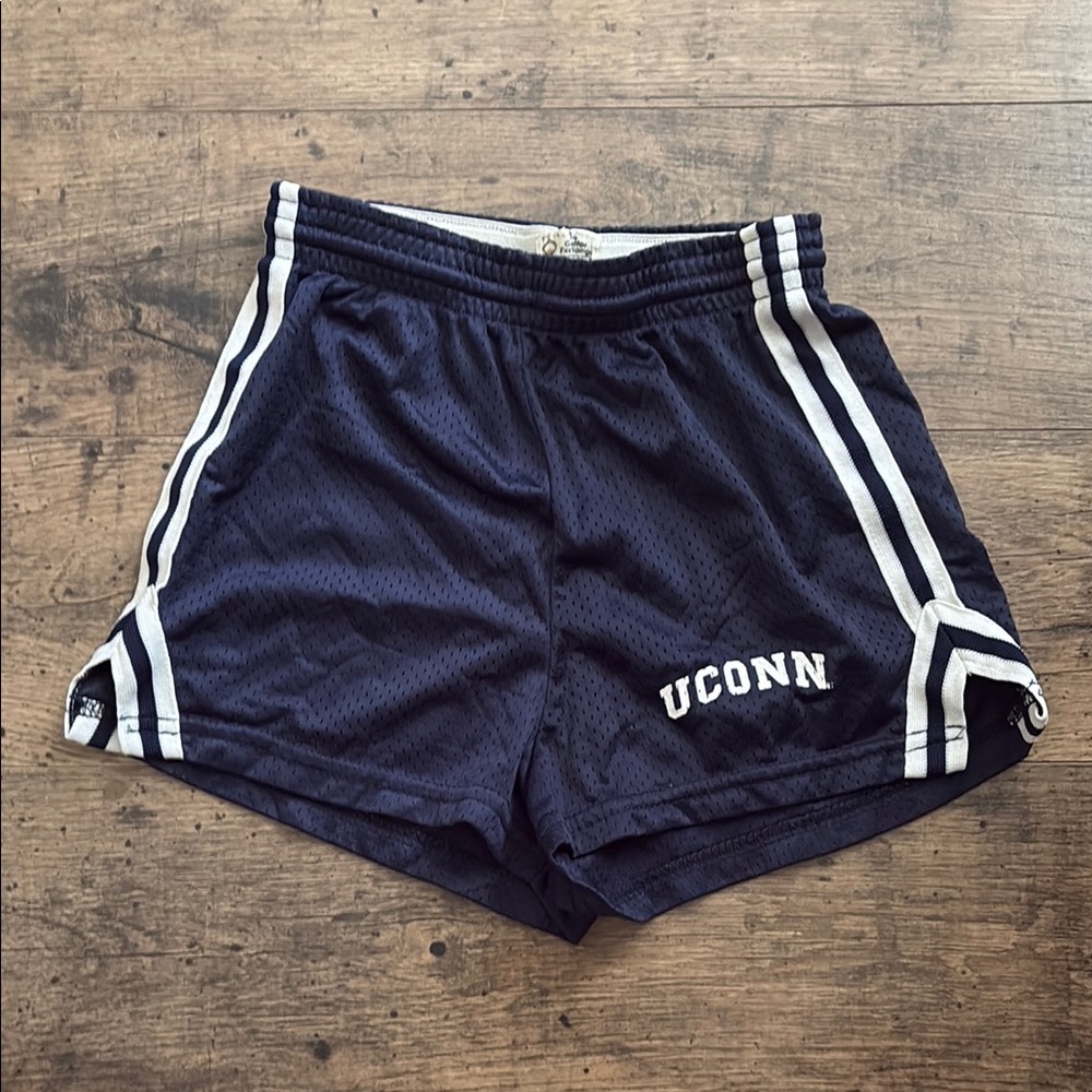 Vintage UConn Navy Athletic Shorts with Elastic Waistband